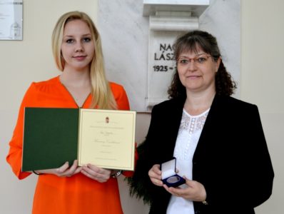 Kazinczy-díj - Fődi Violetta és felkészítő tanára (újságcikkhez)